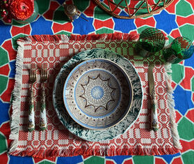 Cabana &#39;Horezu&#39; plate, blue MULTICOLOUR CABA23HOR378MUL