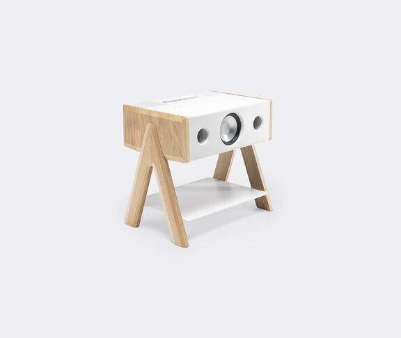 La Boite concept 'Cube' speaker, white and oak MULTICOLOUR BOIT25CUB152MUL