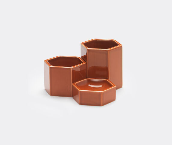 Vitra Hexagonal containers orange, set of three