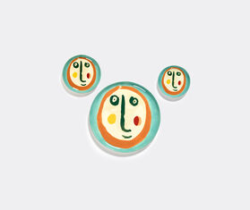 Serax &#39;Feast Face 2&#39; plate, extra small, set of four MULTICOLOUR SERA21PLA099MUL