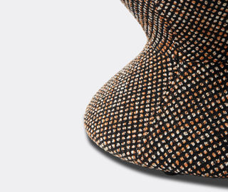 POLSPOTTEN 'Zig Zag' stool, soft dark brown BROWN POLS25ZIG024BRW