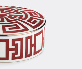 Ginori 1735 'Labirinto' round box with cover, red RED RIGI20LAB194RED
