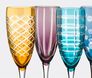 POLSPOTTEN 'Cuttings' champagne glass, set of six MULTICOLOUR POLS22CHA675MUL
