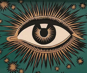 Les-Ottomans &#39;Eye&#39; iron tray, green GREEN OTTO22HAN110MUL