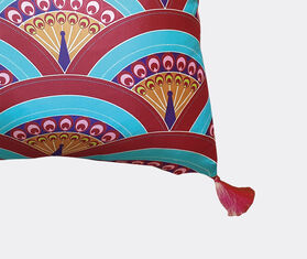 Les-Ottomans Silk cushion, peacock MULTICOLOUR OTTO20SIL344MUL