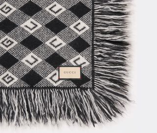 Gucci 'Gucci check' blanket, black YELLOW GUCC21PLA484BLK