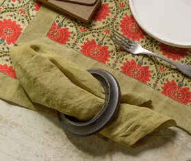 The House of Lyria 'Lume' napkin, set of two BEIGE HOLY23LUM968BEI