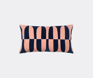 Christina Lundsteen 'Abigail' cushion, denim and pale rose MULTICOLOUR CHLU25ABI945MUL