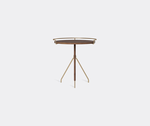 Menu Umanoff Side Table, 45Cm Low, Solid Walnut Base And Top, Matt Lacquered Brass Solid Walnut Base and Top, Mat ${masterID} 2