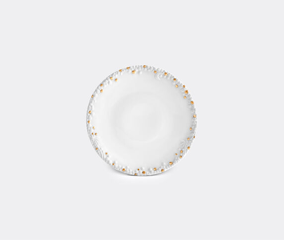 L'Objet 'Mojave' dessert plate white & gold LOBJ21DES226WHI