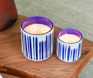 ONNO Collection 'Cielo' candle Sunset scent, small, white and blue MULTICOLOR ONNO26CIE598MUL