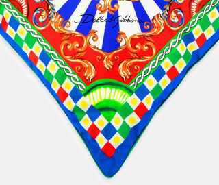 Dolce&amp;Gabbana Casa 'Carretto Siciliano' silk twill cushion, medium MULTICOLOUR DGCA22SIL148MUL