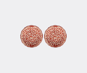 Les-Ottomans &#39;Peacock&#39; bread plate, set of two RED OTTO21SET771RED