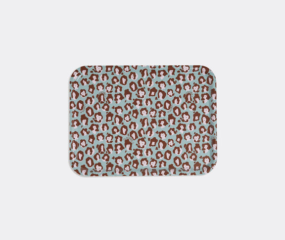 La DoubleJ 'Lady Leopard Acqua' rectangular tray undefined ${masterID}