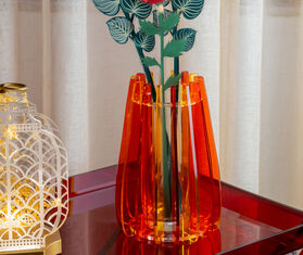 VESTA 'Iride' vase, small, red ORANGE VEST26SMA201ORA
