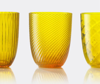 NasonMoretti 'Idra' water glass, set of six, yellow YELLOW NAMO20WAT139YEL