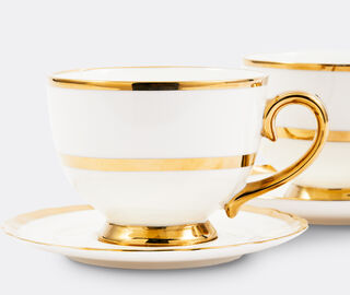 POLSPOTTEN 'Golden Finds' teacup, set of two, white WHITE POLS25TEA341WHI
