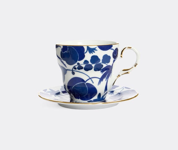 La DoubleJ Big Mama Mug And Saucer - Wildbird Blue undefined ${masterID} 2