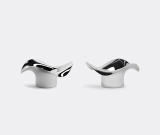 Georg Jensen 'Cobra' tealights, set of two SILVER GEJE18COB340SIL