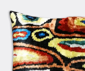 Les-Ottomans Silk velvet cushion, black MULTICOLOUR OTTO22VEL042MUL