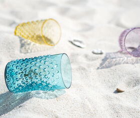 KLIMCHI &#39;Hobnail&#39; tumblers, set of six, aquamarine TURQUOISE KLIM23HOB064LBL