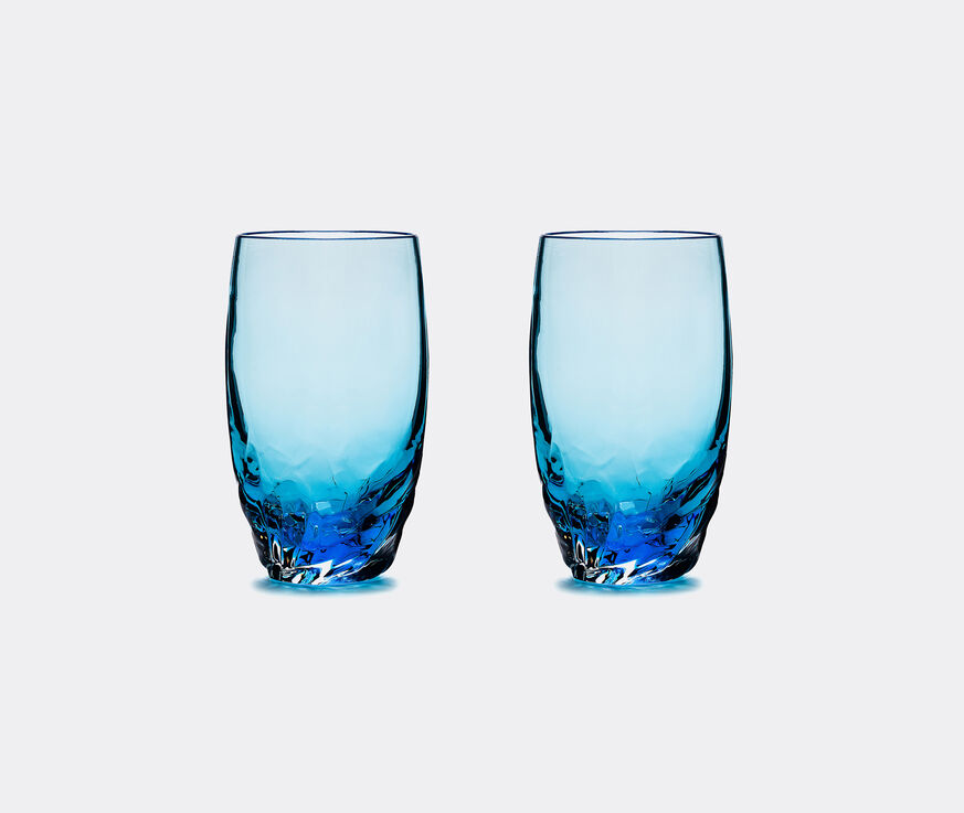 Stories of Italy 'Dattero' set of two glasses, blue  STLY18DAT277BLU