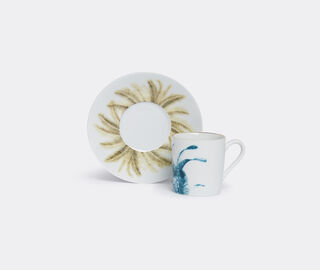 Vito Nesta Studio 'Las Palmas' coffee cup and saucer, set of two BLUE VINS19LAS181BLU