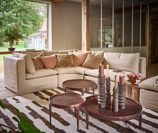 Pomax 'Alpha Opposites' cushion, sand and ocher MULTICOLOUR POMA26ALP548MUL