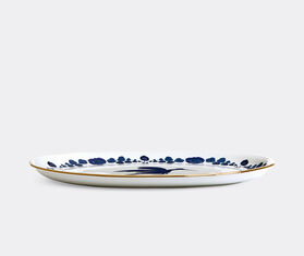 La DoubleJ &#39;Wildbird&#39; oval platter, blue BLUE LADJ25OVA676MUL