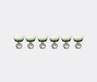 Serax 'Eternal Snow' stemmed glass, set of six, medium, green GREEN SERA24SET754GRN