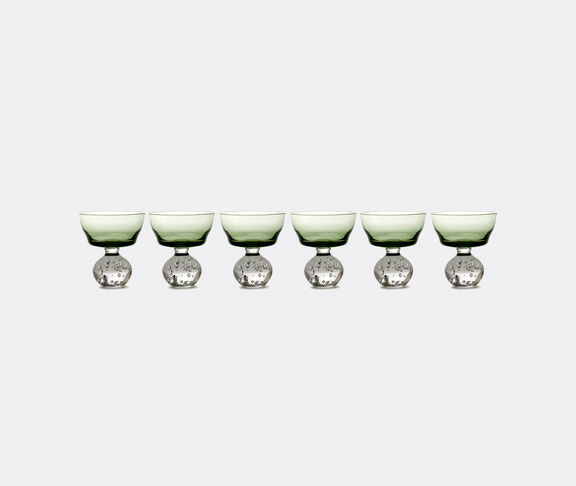 Serax 'Eternal Snow' stemmed glass, set of six, medium, green undefined ${masterID} 2