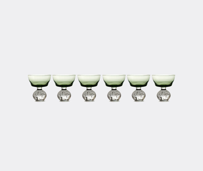 Serax 'Eternal Snow' stemmed glass, set of six, medium, green GREEN SERA24SET754GRN