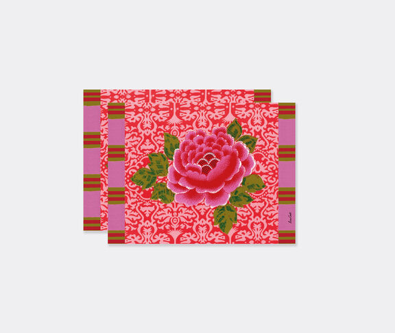 Lisa Corti 'Masonite' rectangular placemat, set of two, coral undefined ${masterID}