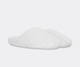 Dolce&amp;Gabbana Casa Jacquard slippers with D&amp;G logo, white WHITE DGCA25WHI031WHI