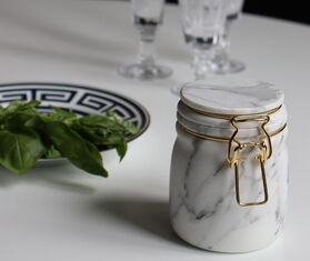 Editions Milano 'Miss Marble' jar, calacatta IVORY EDIT20MIS538WHI