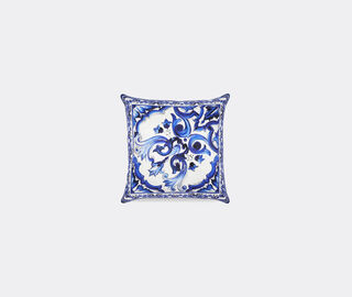 Dolce&amp;Gabbana Casa 'Blu Mediterraneo' silk twill cushion, medium BLUE DGCA22SIL216MUL