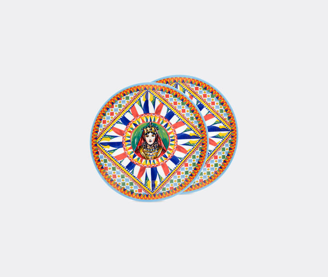 Dolce&Gabbana Casa 'Carretto Siciliano' dinner plate, set of two MULTICOLOUR DGCA22SET644MUL