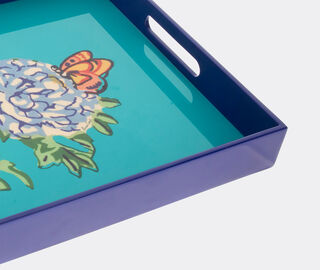 Lisa Corti 'Queen Flower' tray, green multicolor GREEN LICO24TRA932TUR