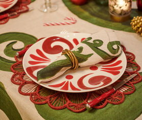 THEMIS Z &#39;Symi&#39; placemat, set of two, burgundy BURGUNDY THEM24SYM405RED