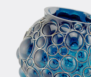 Vanessa Mitrani 'Champagne Ball' vase, duck blue and silver BLUE VAMI25CHA913BLU