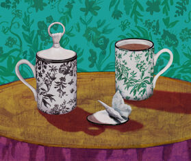 Gucci 'Herbarium' butterfly mug, green MULTICOLOUR GUCC18BUT759GRN