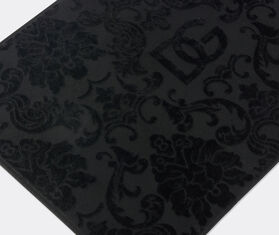 Dolce&amp;Gabbana Casa Jacquard bath mat with D&amp;G logo, black BLACK DGCA25BLA684BLK