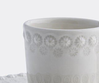 Bordallo Pinheiro &lsquo;Fantasia&rsquo; coffee cup and saucer, set of four, ivory IVORY BOPI23FAN710WHI