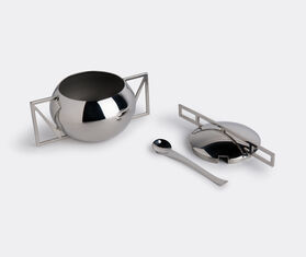 Riva 'Trama' sugar bowl and spoon SILVER RIVA17TRA986SIL