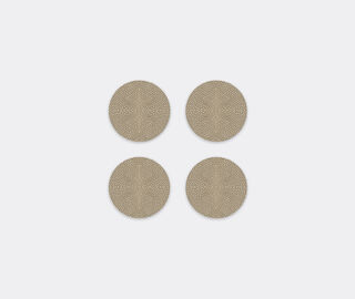 HestiaLiving 'Prestige' round coaster, set of four, mink MULTICOLOUR HELI25PRE283BEI
