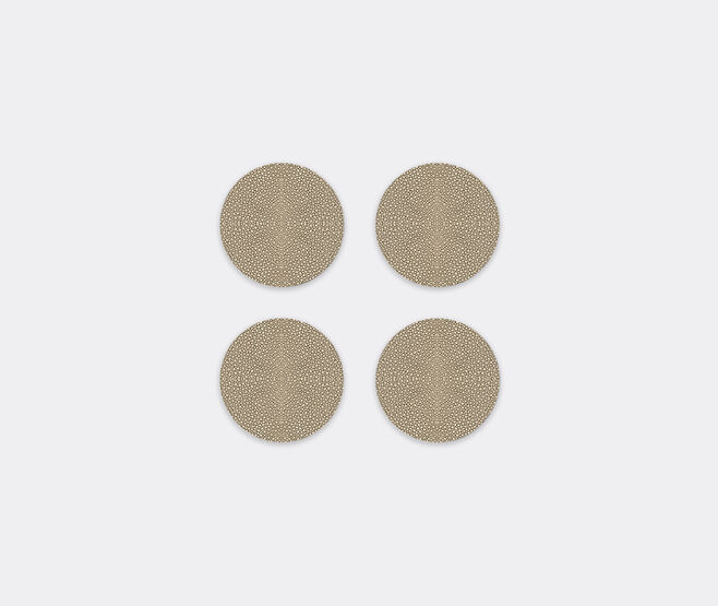 HestiaLiving 'Prestige' round coaster, set of four, mink MULTICOLOUR HELI25PRE283BEI