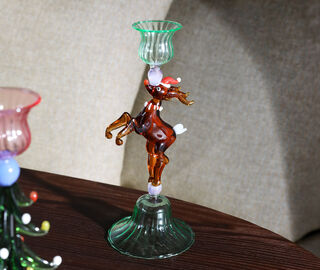 &amp;k Amsterdam 'Merry Reindeer' candleholder, multicolor MULTICOLOUR AMST26CAN841MUL