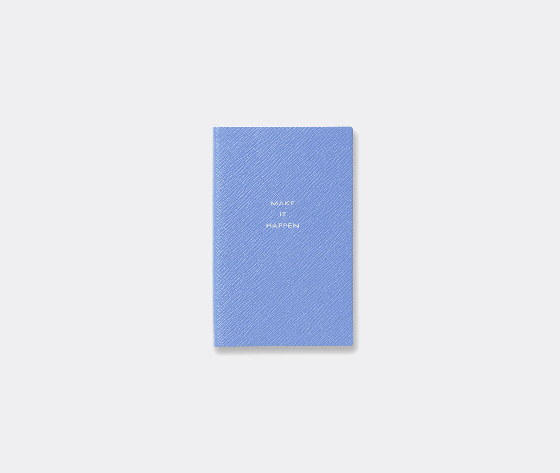 Smythson Panama Notebook In Nile Blue