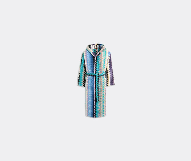 Missoni 'Giacomo' hooded bathrobe, turquoise TURQUOISE MIHO22GIA424MUL