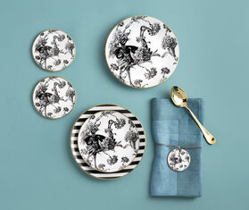 Simone Guidarelli Home 'Tangerine Garden' soup plate, black and white MULTICOLOUR SIMO26SOU716MUL